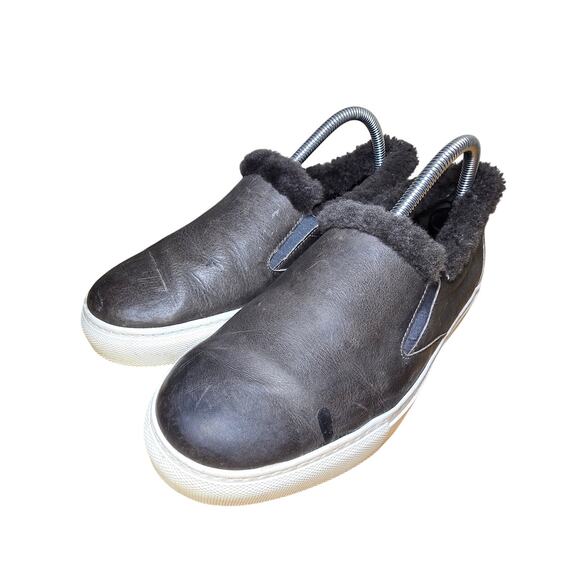 M. Gemi The Cerchio Sherling Slip On Shoes Gray Womens 9.5 EU 40 Made in Italy - Picture 2 of 7